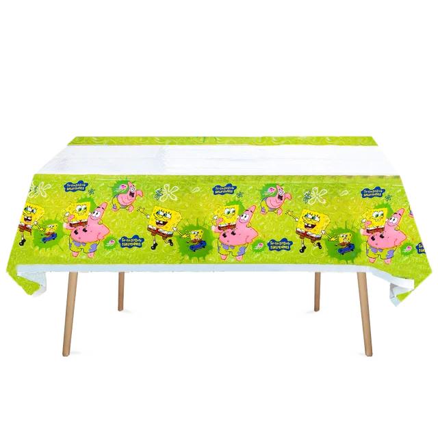 Sponge-Bob Birthday Party Decoration For Kids Toy Aluminum Foil Latex Balloon Cartoon Tableware Event Supplies Banner Backdrops