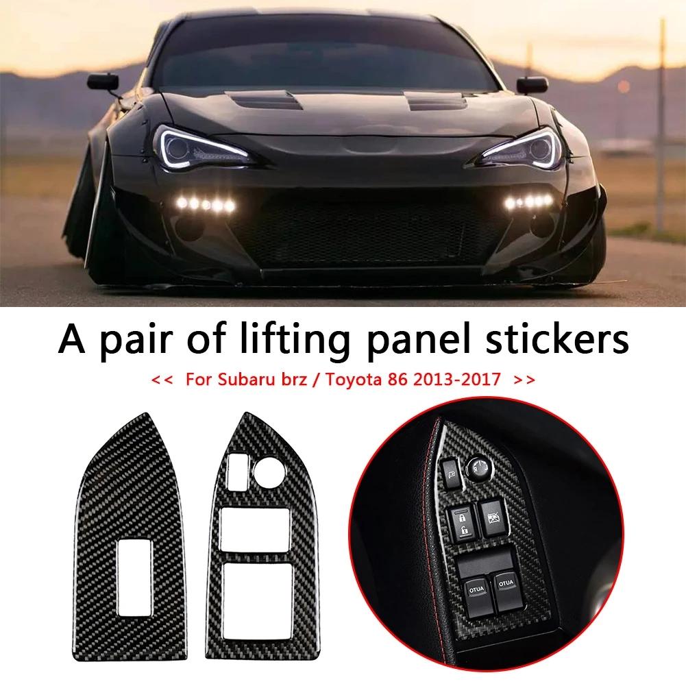 Auto Fensterheber Schalter Taste Panel Trim Abdeckung Aufkleber für Toyota 86 Subaru BRZ 2013-2017 RHD Carbon Fiber Automotive