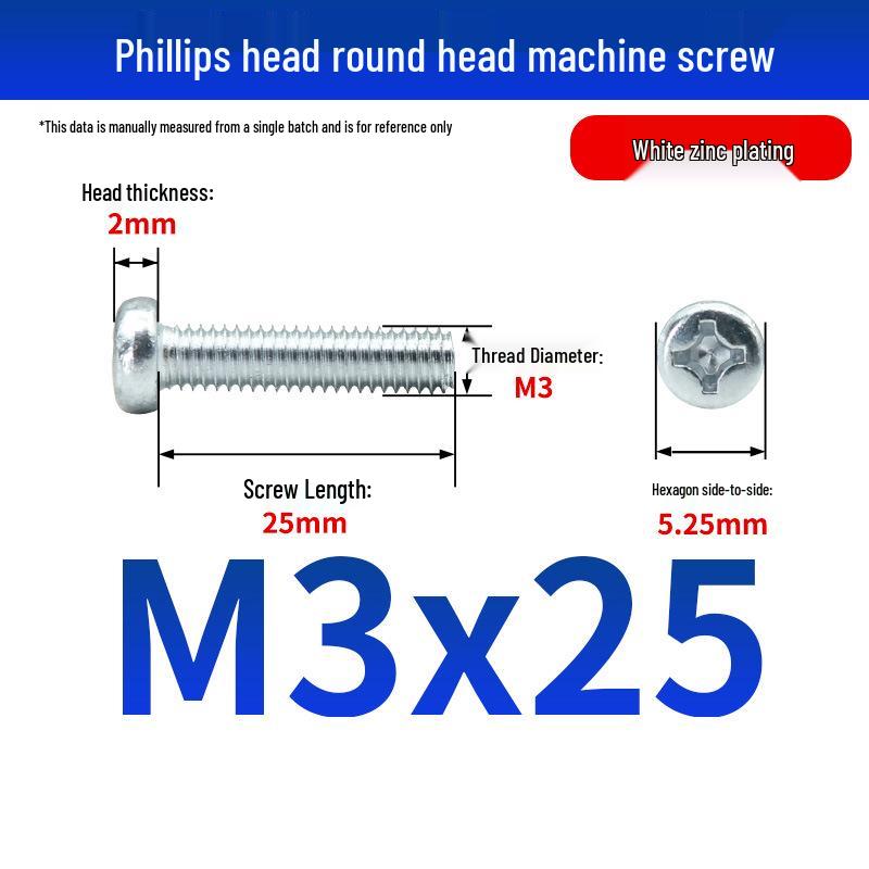 GB823 Phillips Round Head Machine Screw for Switch Socket Panel Junction Box