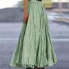 Women's  Casual Pleated Solid Color Half Skirt, Pleated A-line Skirt, Large Swing Floor-length Skirt