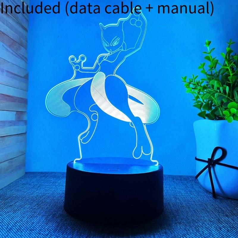3d Characters Usb Night Light Touch Change Color Seven Colors Lamp Table