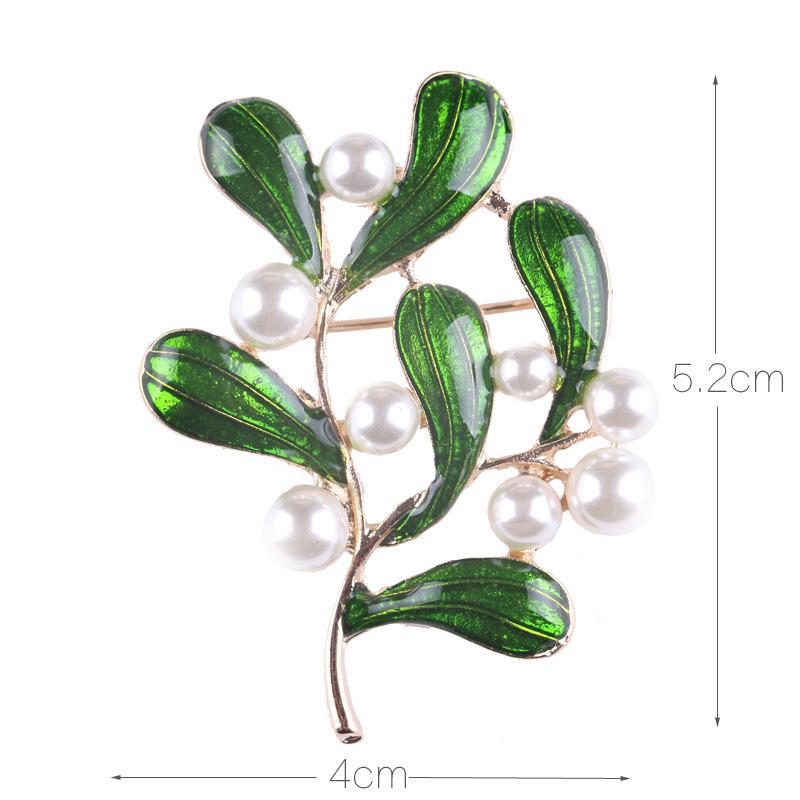 Fashion Match Personality Inlaid Pearl Brooch Corsage Flower Female Jewellery Accessories Long-Lasting Color Exquisite Hypoallergenic Brooch BFF Gift