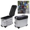 2PCS Motorcycle Side Box 35L Large Capacity Aluminum Alloy Hard Saddlebag with   Lock and Handle Replacement for  