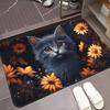 1Pcs Anti Fatigue Kitchen Rug, Cat Print Waterproof Non-Slip Thick Cushioned Mat Comfort Standing Mat