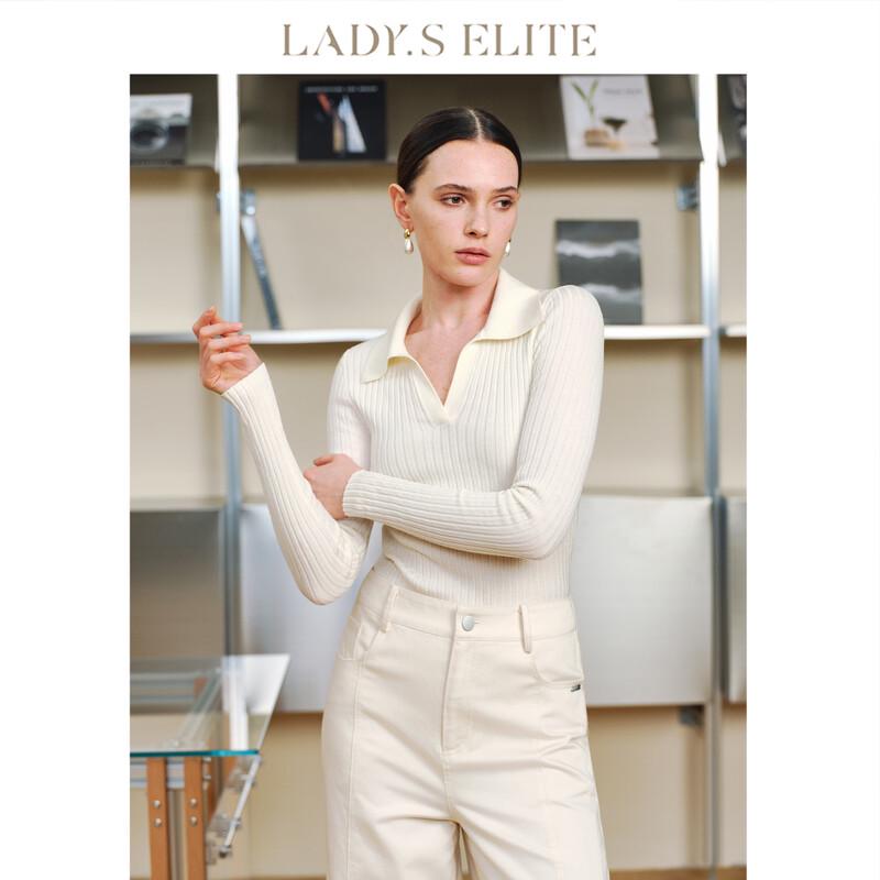 Женская однотонная высокоэластичная вязаная рубашка-поло LadyS Elite F