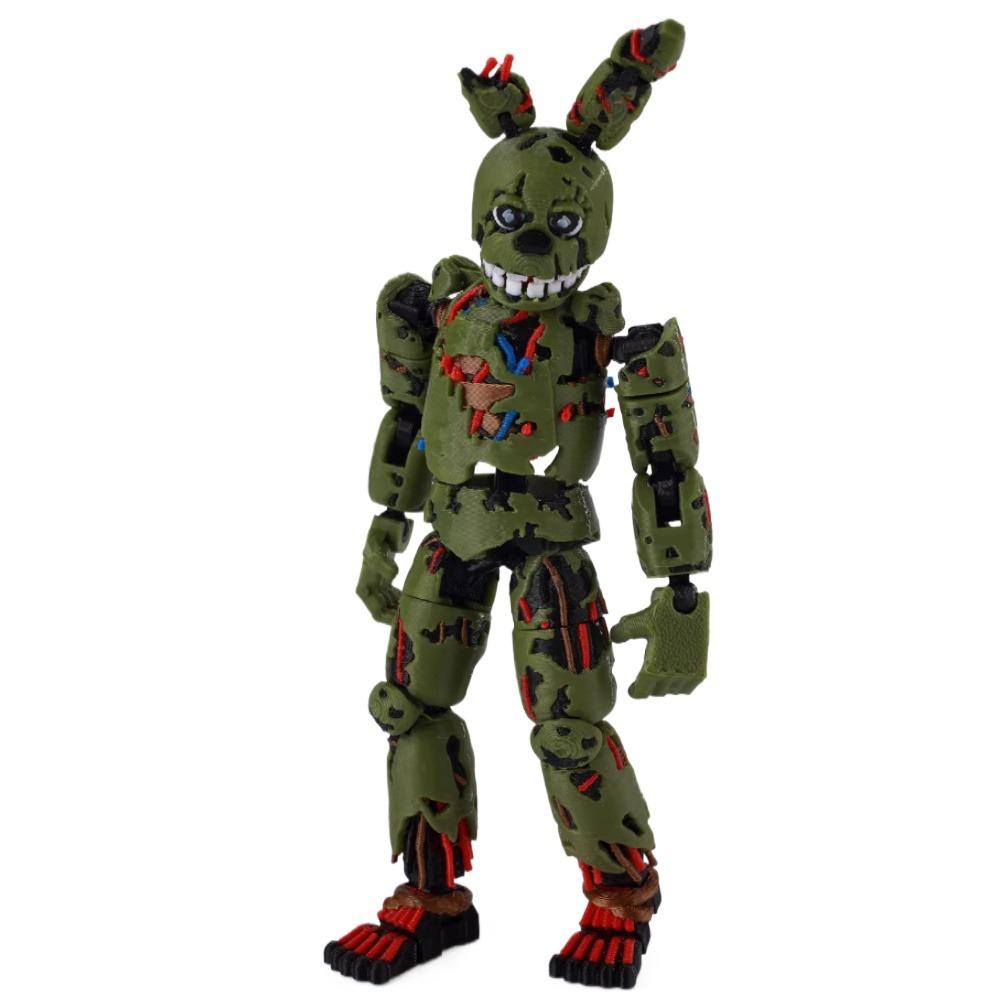 Fnaf Freddy Fazbear'S Pizza Springtrap Toys 3D Printed Action Figures Anime Model Lucky Dummy 13 Multi-Jointed Ornaments Gifts