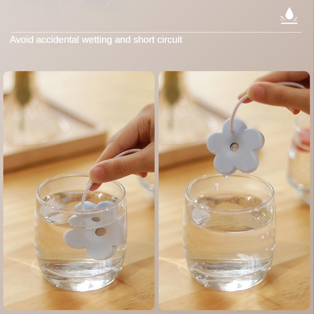 Petal USB Air Humidifier Misting Maker Mini Mute Flower Design Diffusers Home Plants for Business Travel Bedroom