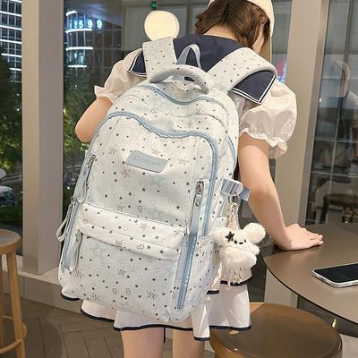 Japanese Schoolbag Ins Niche New High-value Fresh and Sweet Star Backpack for Junior High School Students