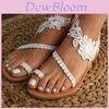 Elegant Women's Lace Boho Sandals With Ring Toe For Ultimate Summer Comfort