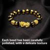 Elastic Handchain Attract Wealth and Good Fortune with Alloy Bracelet Unisex Stone Bead Jewelry for Prosperity