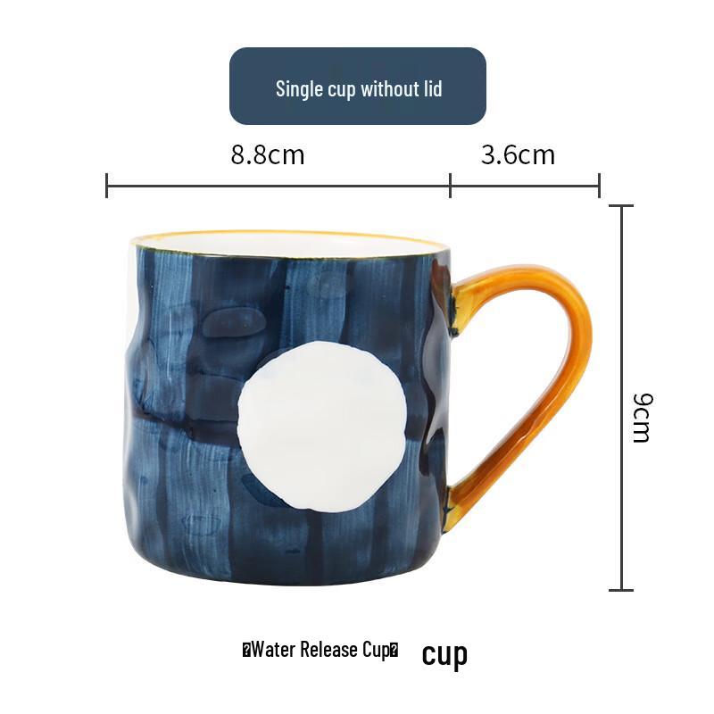 Shangqi Artistic Hand-Painted Ceramic Striped Mug 301-400ml