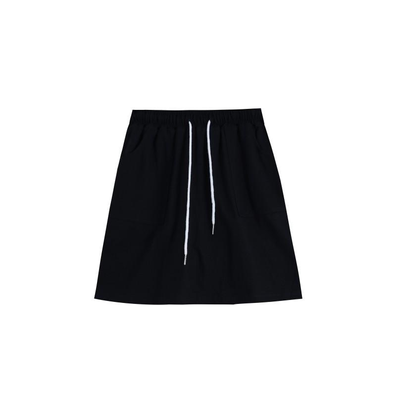 Pure Cotton Lazy Wind Gray Sports Shorts Women's Summer Thin High Waist Thin Versatile Culottes A-shaped Trousers Skirt