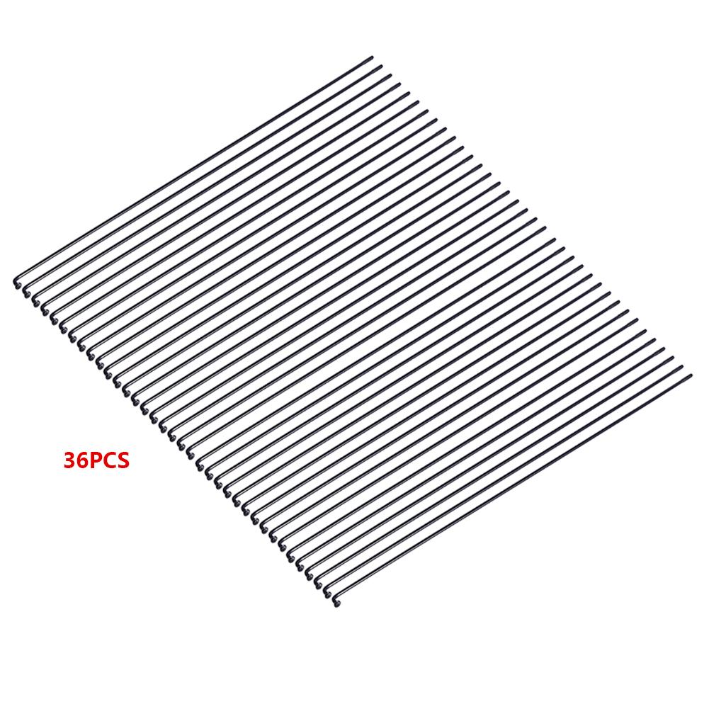 36Pcs Set Steel Mountain Bike Bicycle Spokes W  Nipples Black 259mm