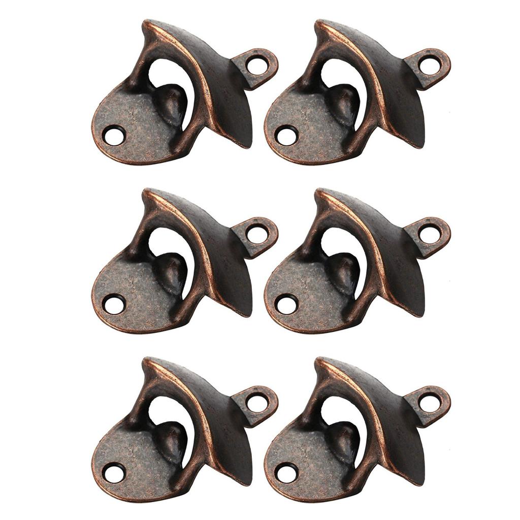 10 Pcs Wall Mount Bottle Opener Vintage Style Rustic Strong Durable Metal Beer Cap Opener for Bar