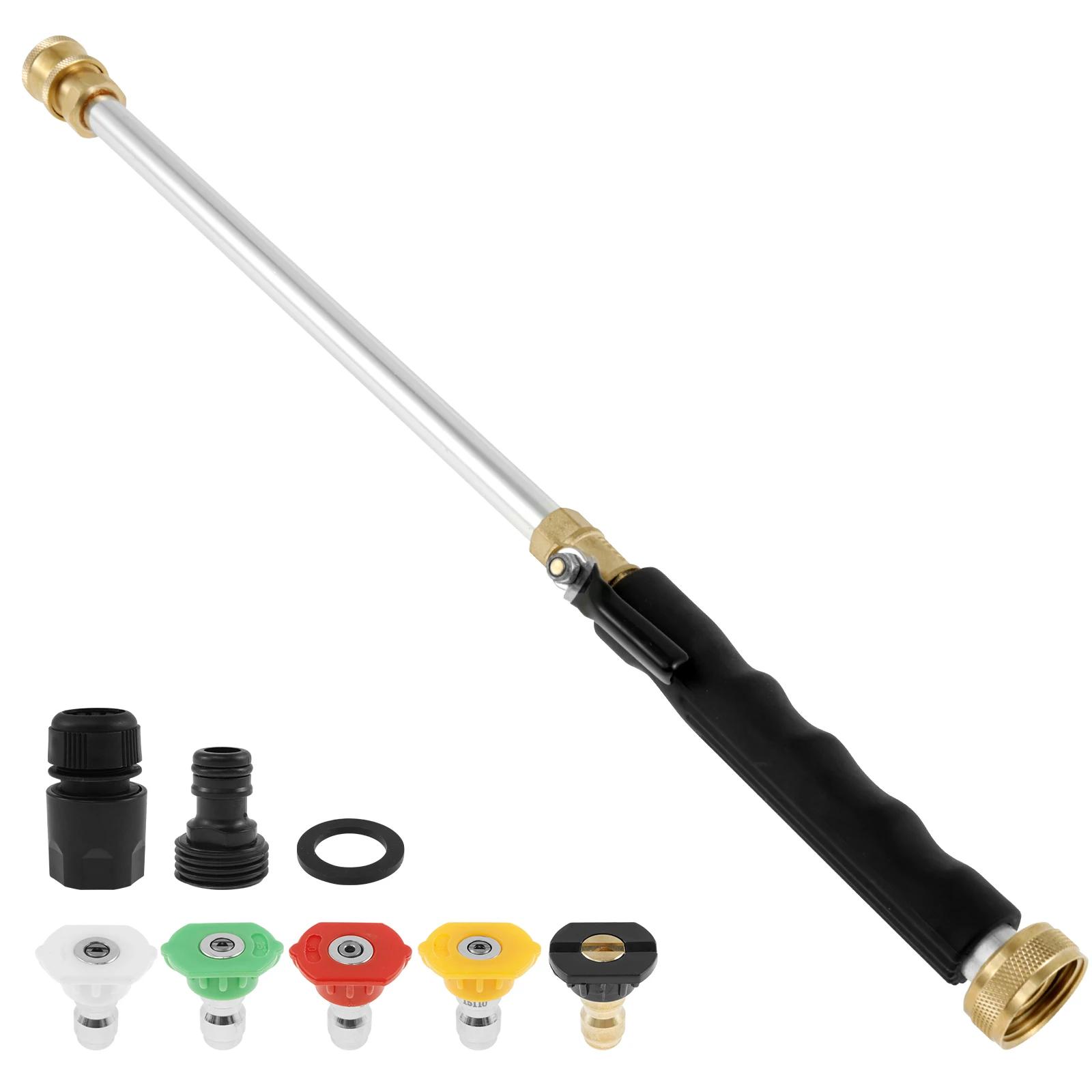 

1PC High Pressure Washer Wand Car Wash Water Gun Features 5 Different Nozzles Used for Car Washing and Gardening Cleaning чорний