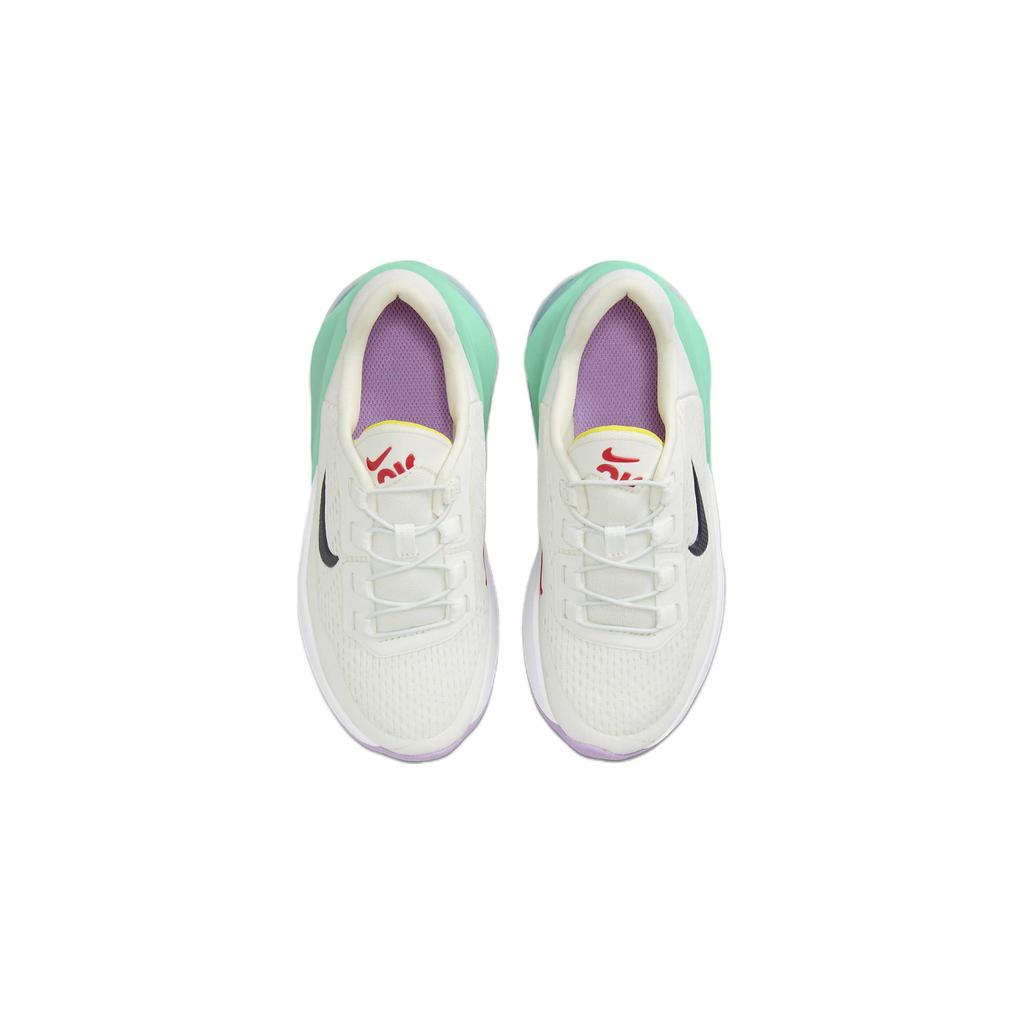 Nike Air Max 270 Go Abrasion Resistant Low Top Kids Lifestyle Shoes White Cyan Purple Children Aged 3 7 Years Old DV1969-105
