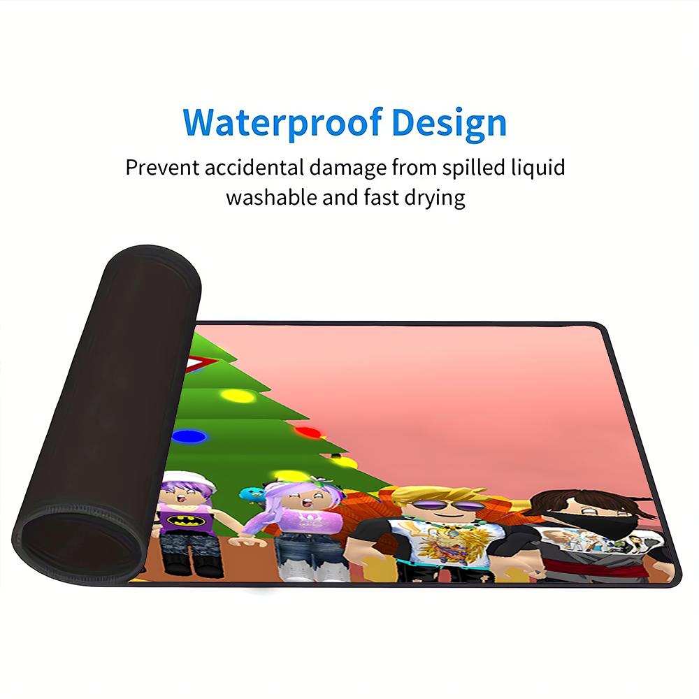 Roblox Christmas Celebration Large Gaming Mouse Pad Nonslip Rubber Base Waterproof Desk Mat For Office Pc Laptop