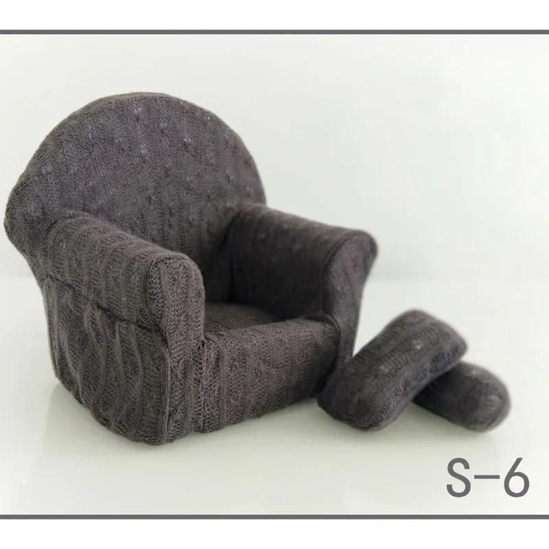 

Mini Sofa Arm Chair Pillows 3Pcs Newborn Photo Props Infant Posing Tool For 100 Days Baby Shooting Photography Accessories S&Other
