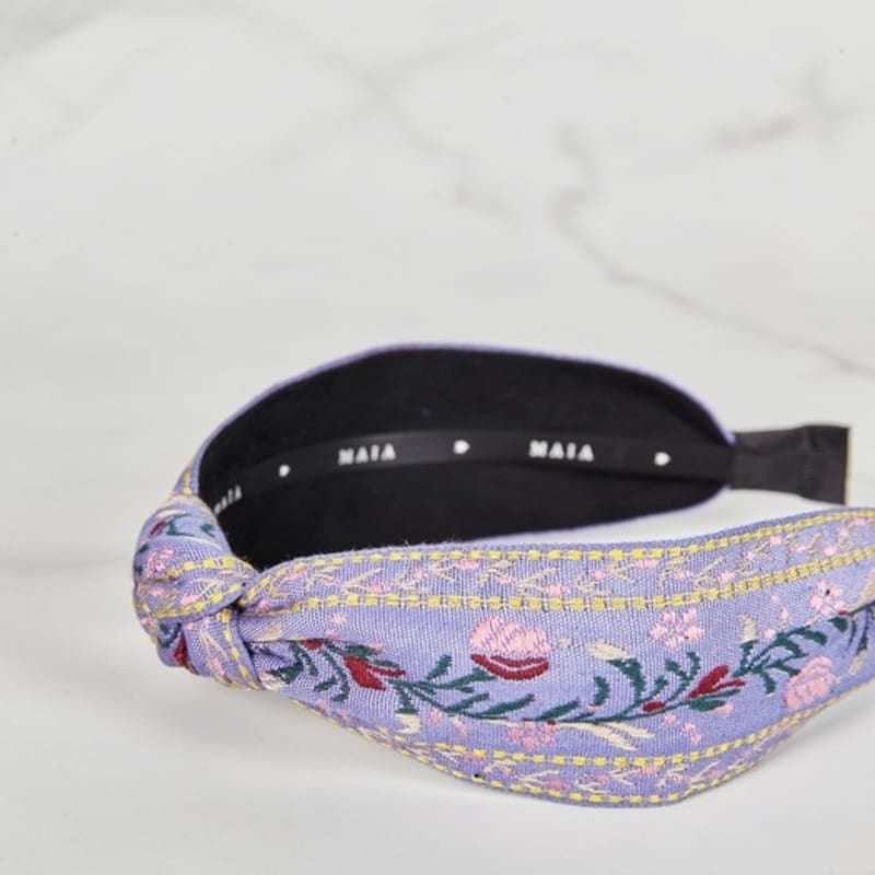 MAIA Royal Jacquard Hairband - Violet