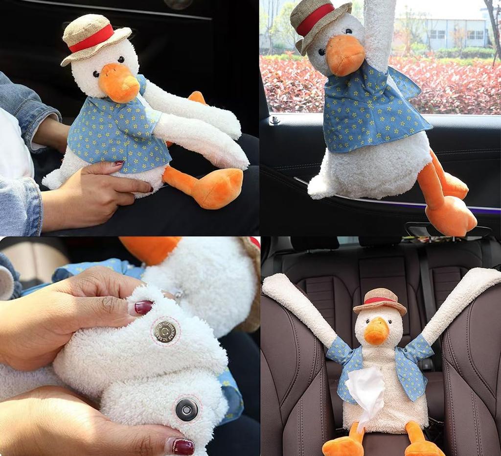 Cute tissue box plush Fluffy and adorable hanging tissue for or as a wall A perfect duck-shaped toy. case/holder cars, homes, decoration. gift!
