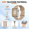 Original Silicone Strap For Apple Watch Band 44mm 45mm 40mm 41mm 38 42mm Correa Breathable Iwatch Series 9 8 SE 7 6 Ultra 2 49mm