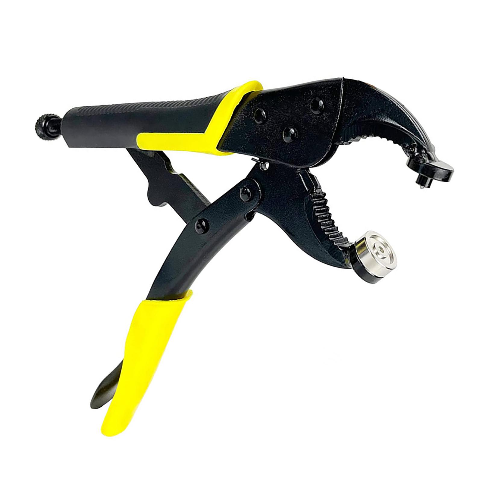 Heavy Duty Metal Button Fastener Tool Metal Button Fastener Pliers with Accessories for Leather Canvas Tarps Repair жёлтый