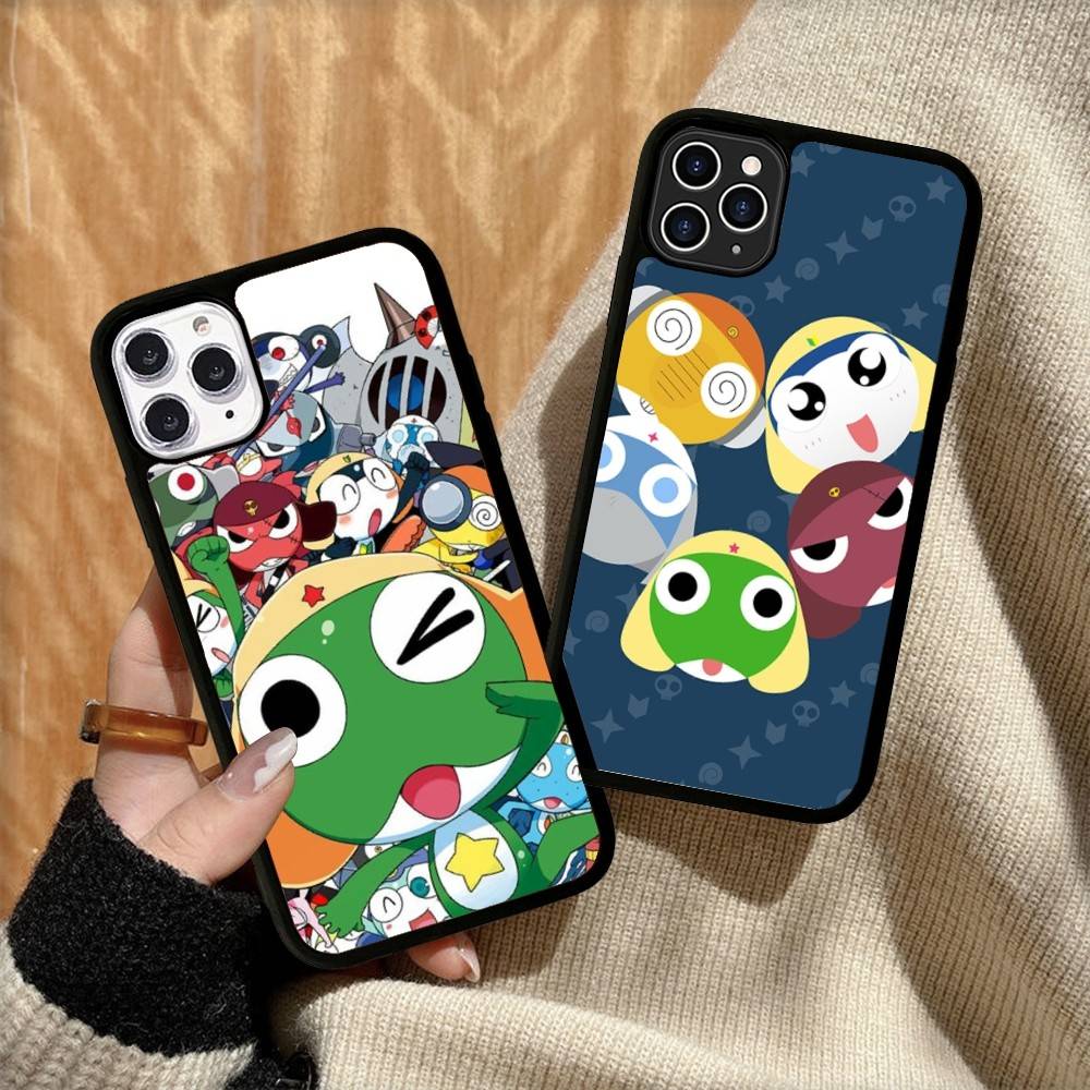 Keroro Frog Cool Gunsou Sergeant PC+TPU Phone Case For IPhone 17 16 15 14 PRO MAX 11 12 13 PLUS MINI Cover