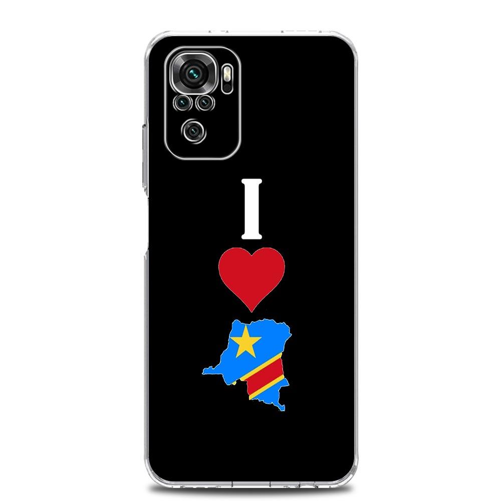 Handyhülle für Xiaomi Redmi Note 13 12 5G 9S 9 8 10 11 Pro Plus 4G 9T 13C 12C10C 9C 9A 7 Klare Hülle Kongo-Flagge