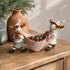 Resin Xmas Elk Decorative Bowl Cute Reindeer Ornament Jewelry Storage Tray  Home Decoration