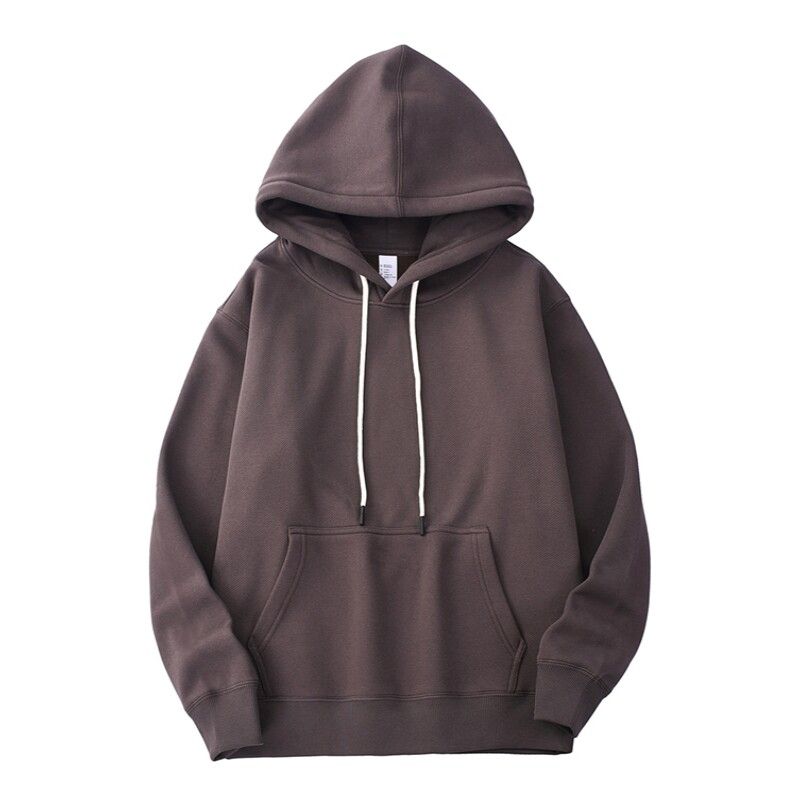 Retro Heavyweight Sweatshirt for Men, Autumn and Winter Style, Fleece-Lined, Thickened, Hooded Pullover, Export Quality, Warm Trendy Brand Jacket