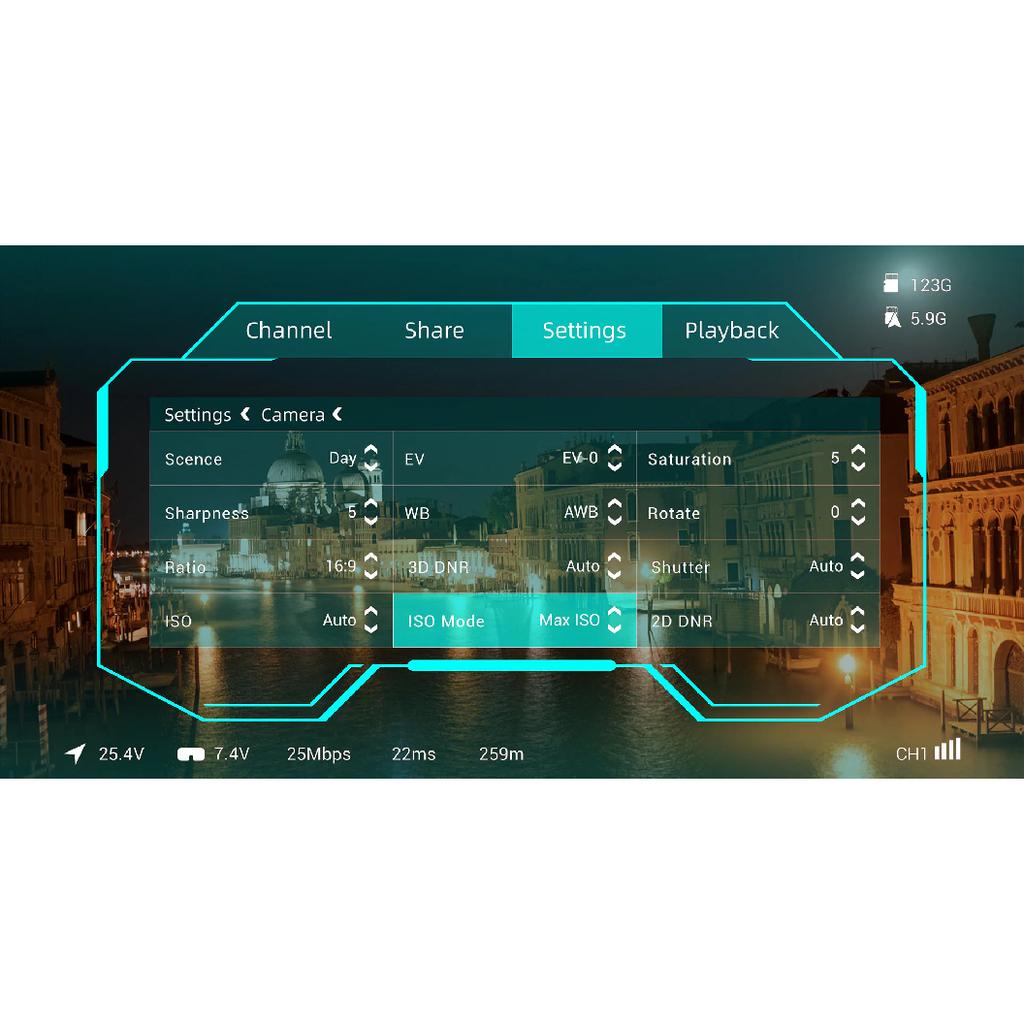 Kit Caddx Walksnail Avatar Moonlight Sensor Starlight Câmera FPV Filtros ND8 4k/60FPS Giroscópio Estabilizado EIS Integrado Campo de Visão 160° Para Drone
