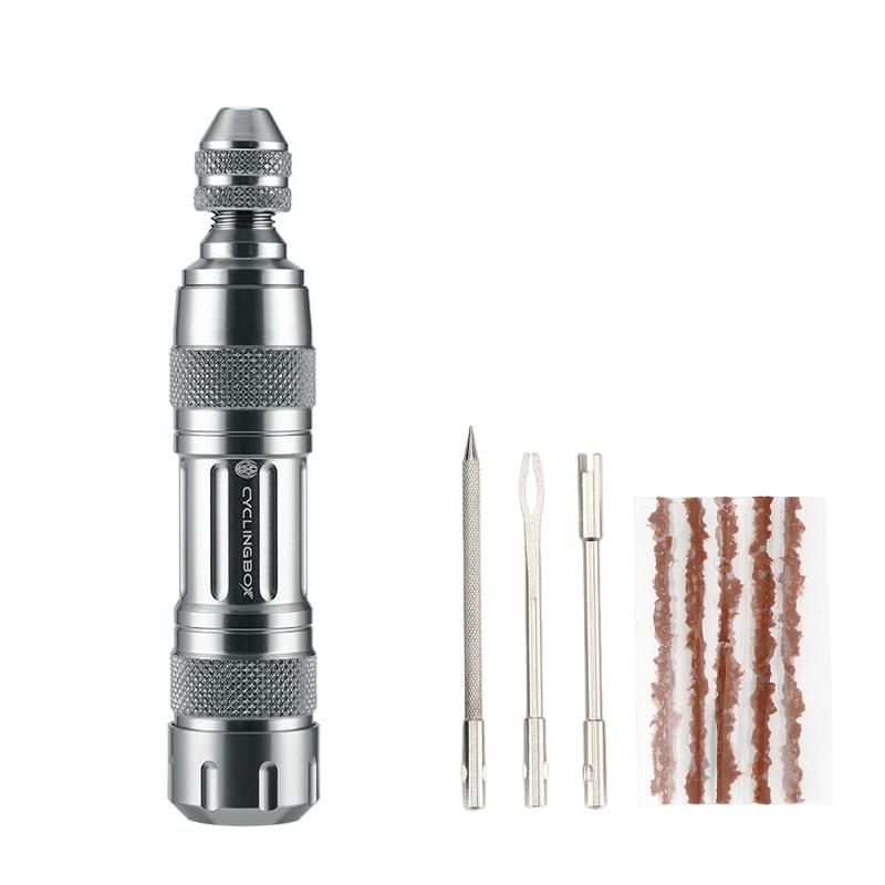 Portable Bike Tubeless Tire Repair Kit Puncture Sealant Rubber Stripes Road Bike Tire Maintenance Mini Bicycle Tools