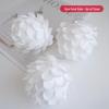 White Glitter Petal Foam Christmas Ball Ornaments for Tree Decorations