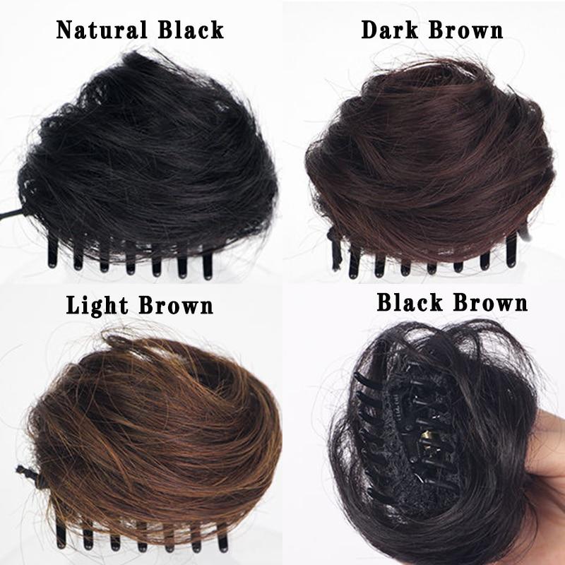 LUPU Synthetic Fake Hair Bun Tie Scrunchies Chignon Pigtails Craw Headbands For Hair Woman Messy Hairpieces Heat Resistant Fiber
