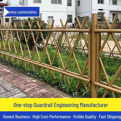 Stainless Steel Bamboo-Style Garden Fence - Outdoor Vegetable Plot Railing