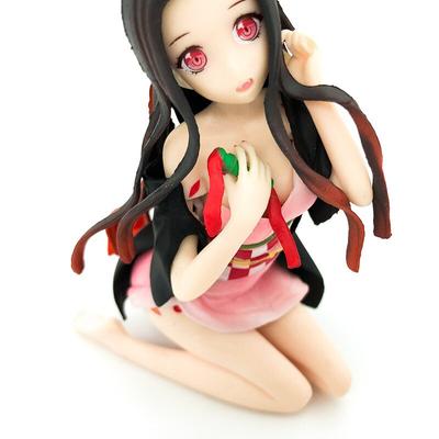 Demon Slayer Anime Sexy Posición Arrodillada Y Se Puede Quitar Kamado Nezuko Figura de Acción de PVC Modelo de Decoración Juguetes Regalos