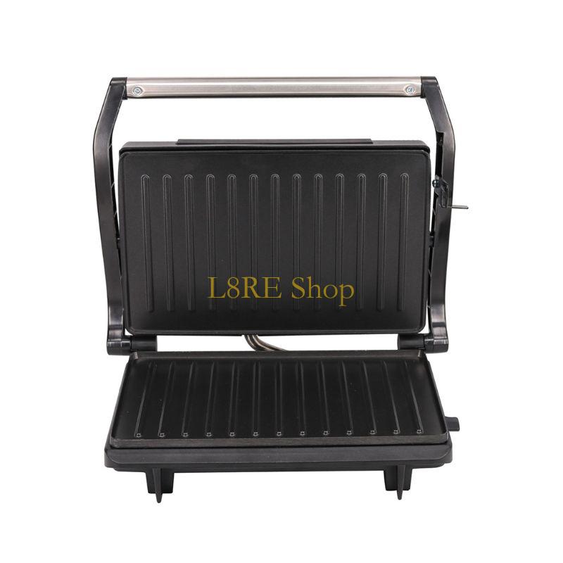 L8RE Electric Contact Grill Barbecue Smokeless Baking Opens 180 Degree Barbecue