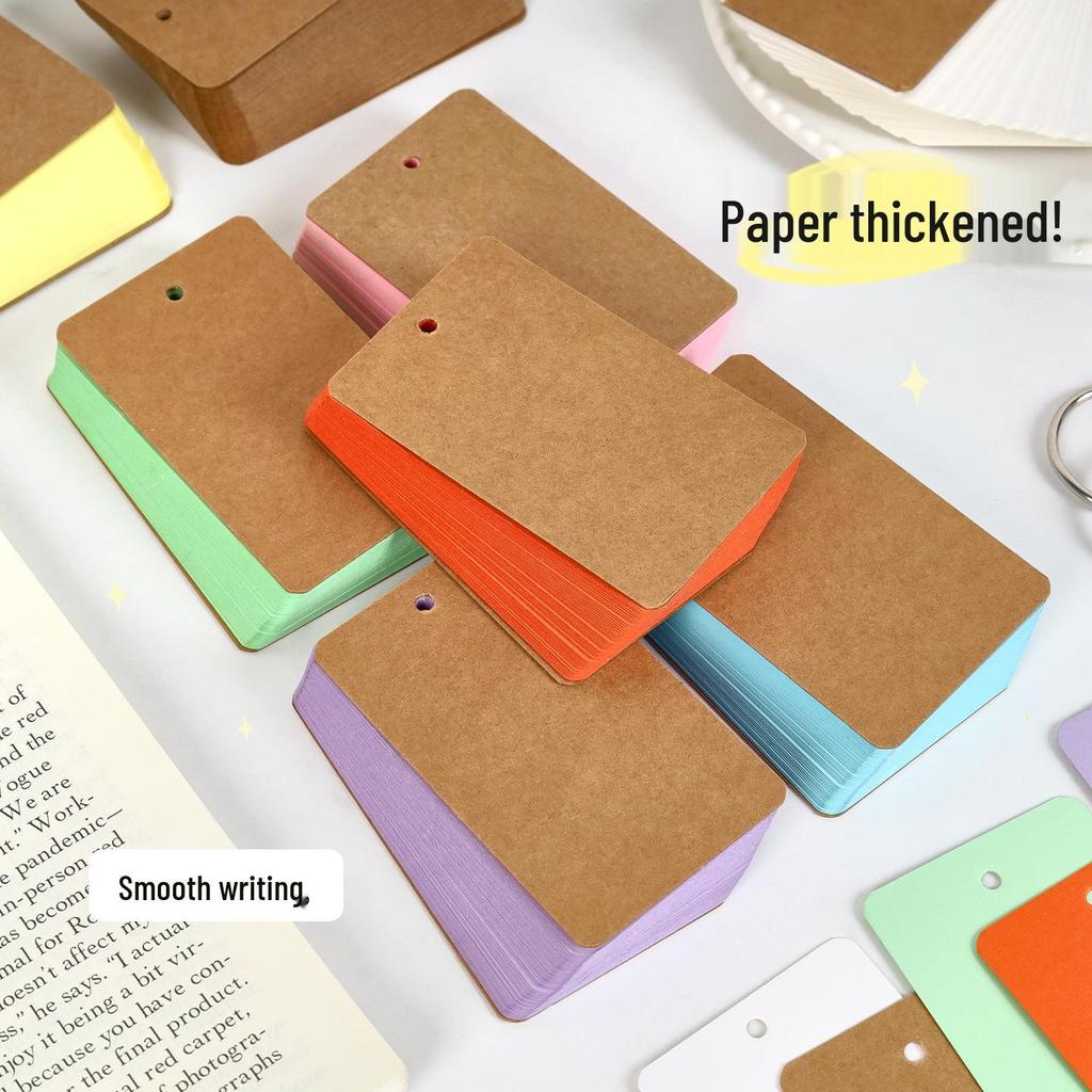 Portable English Word Cards: Hard Cardstock Pocket Ring-Bound Notebook.
