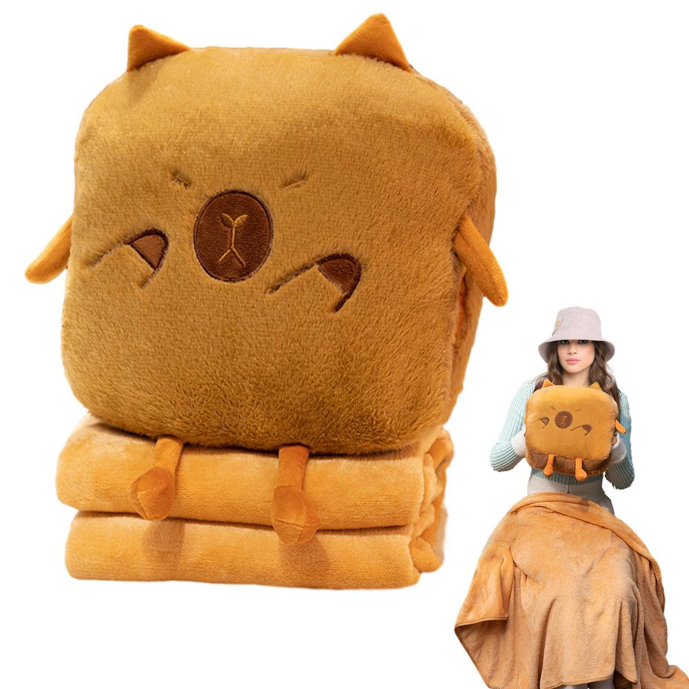 Travel Blanket And Pillow Multi-Function Plush Pillow With Blanket Winter Hugging Pillow Stuffed Animals For Sleeping Travelling