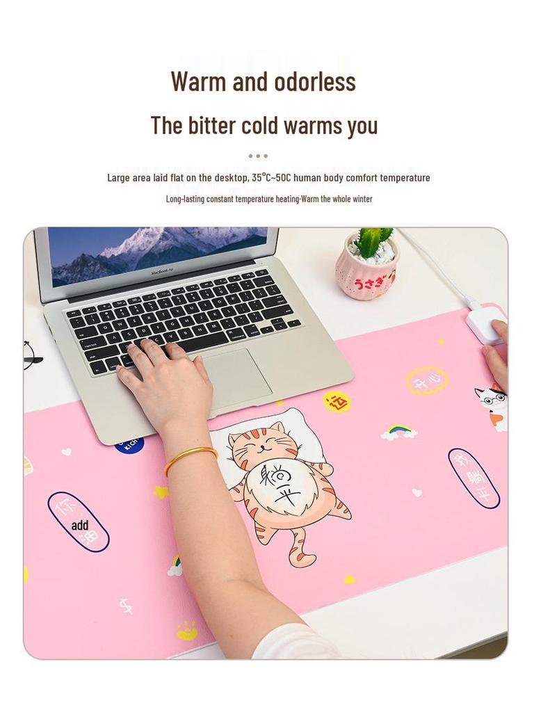 Cartoon Large Heated Desk Mat for Office or Study