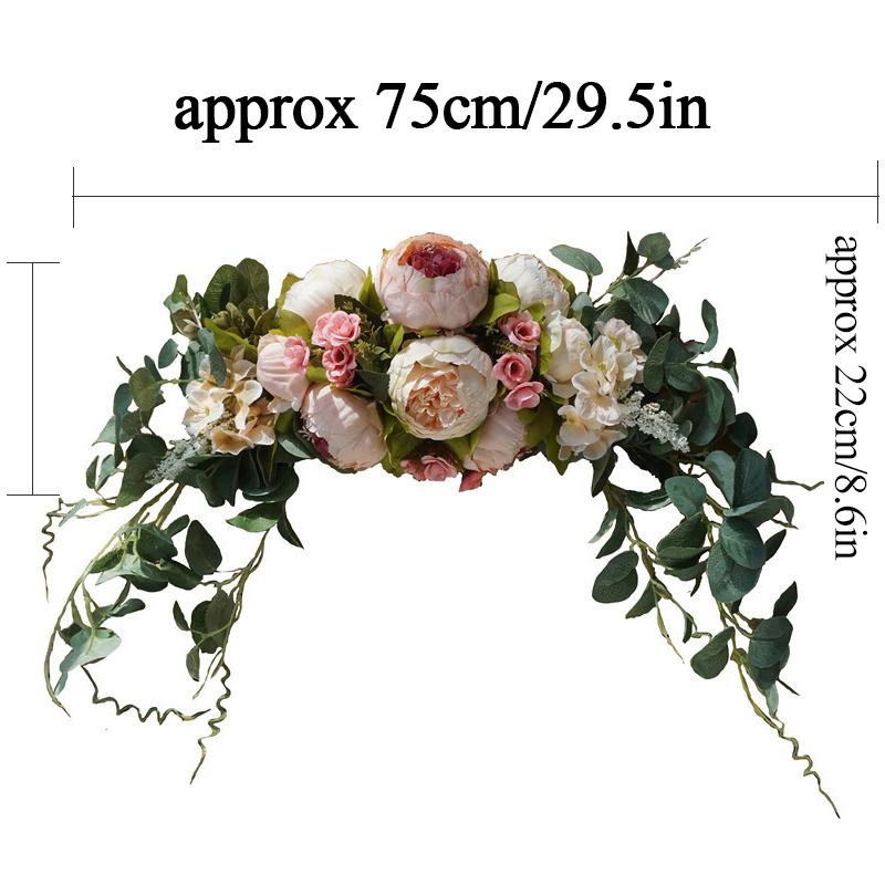 Artificial Wedding Arch Wreath Threshold Champagne Peony Rose DIY Wedding Party Flower Wall Deco Boho Home Decor Christma Wreath