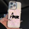 Pink Amore-love Phone Case for Samsung Galaxy A73 A16 A06 A35 A55 A25 A05S A15 A56 A54 A36 A34 A24 A26 A04 4G 5G Soft Cover