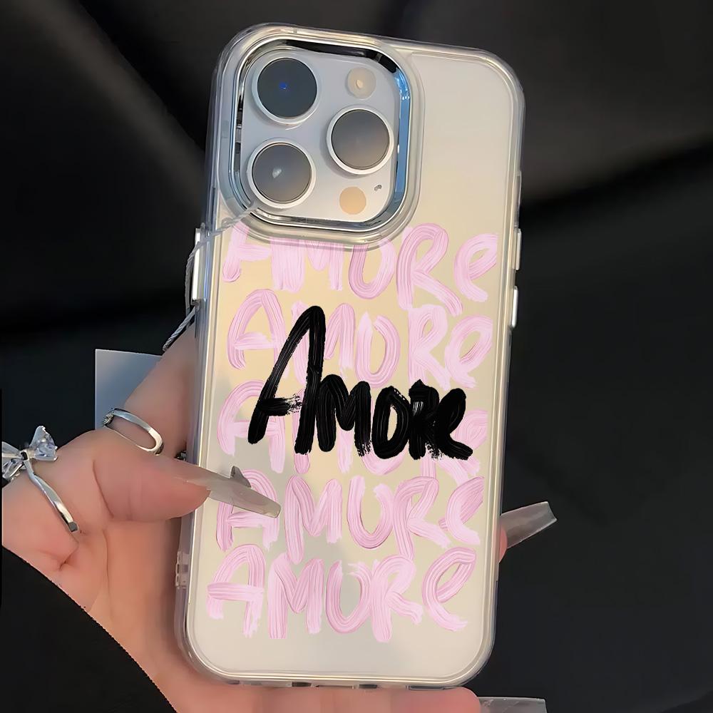 Pink Amore-love Phone Case for Samsung Galaxy A73 A16 A06 A35 A55 A25 A05S A15 A56 A54 A36 A34 A24 A26 A04 4G 5G Soft Cover