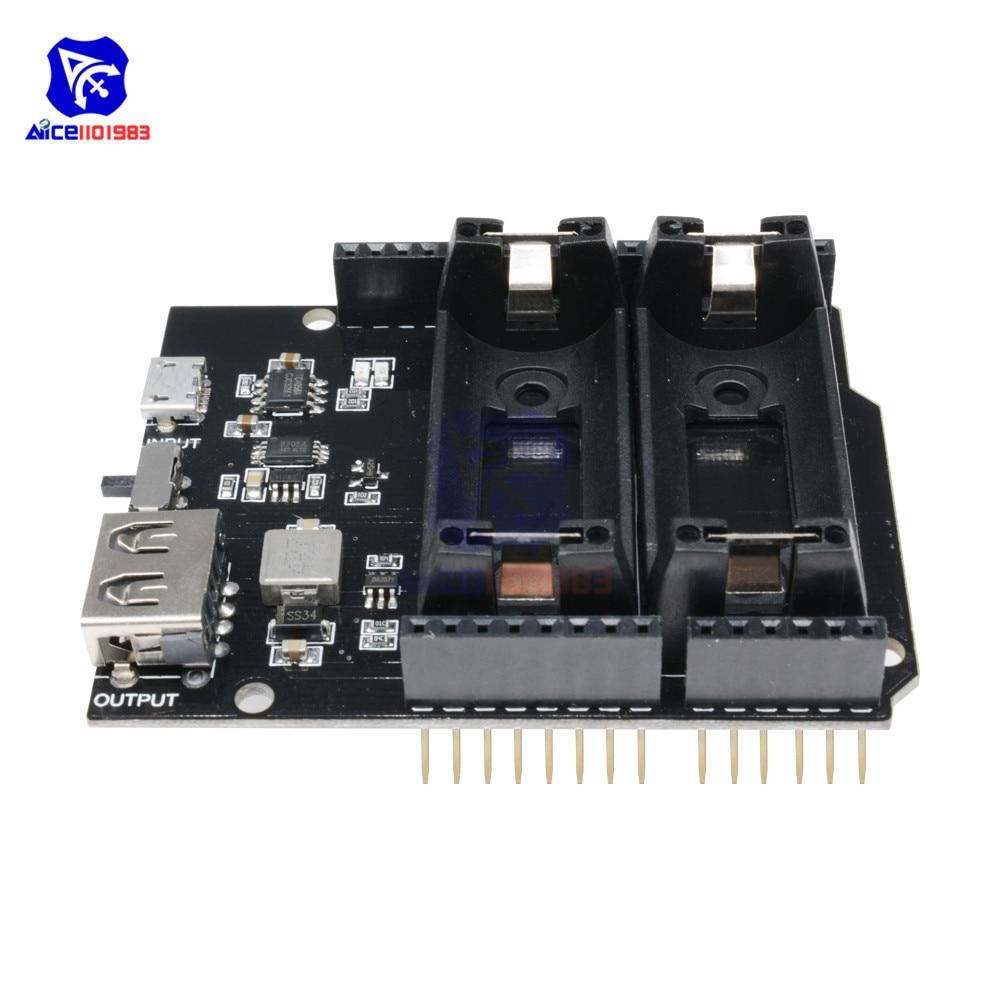 Development Kits & Boards 16340/18650 Lithium Battery Power Supply Bank