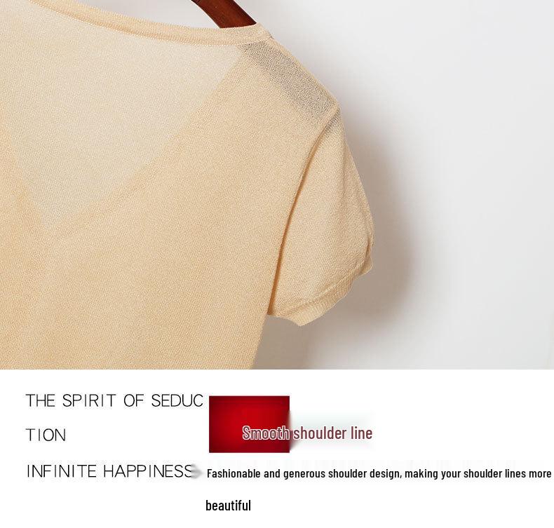 2023 Spring/Summer Women's Ice Silk Knitwear: Lightweight Sun Protection Cardigan