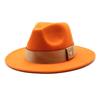Autumn and Winter Big Eave Hat Fashion Woolen Top Hat Men's and Women's Woolen Panama Jazz Fedora