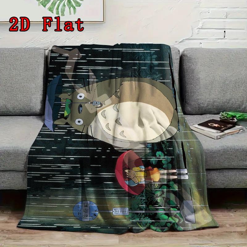 My Neighbor Totoro 2D Flat Pattern Flannel Blanket High quality All Seasons Warmth and Comfort Perfect for Christmas Gifts.261018307DMT
