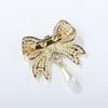 Vintage Light Luxury Rhinestone Bow Brooches Women Clothing Coat Jewelry Accessries Gifts