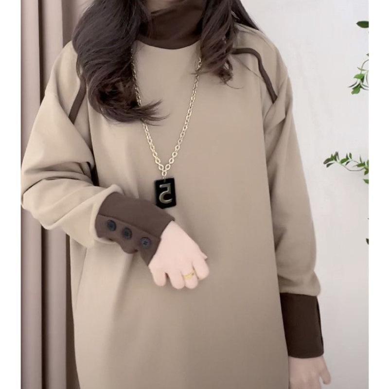 Europäischer Oversized-Doppelseitiger Samt-Rollkragenpullover - Damen Herbst/Winter, Langarm, Lockerer Schnitt, Schlankmachende Basisschicht