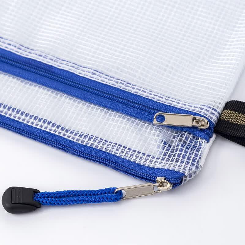 Lvwon Transparent Waterproof Mesh Zipper File Bags